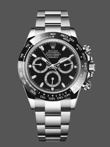 Replica Rolex Daytona 116520 Men's Watch Stainless Steel Case Black Dial 40mm