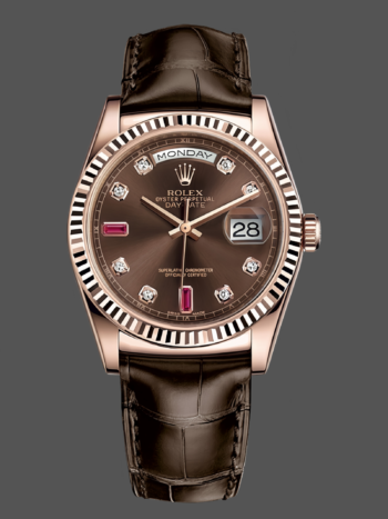 Reloj Rolex Day Date 36 Everose Diamond Chocolate 118135 0020