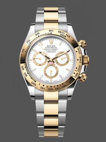 Replica of the two-tone Rolex Daytona 126503 with white dial
